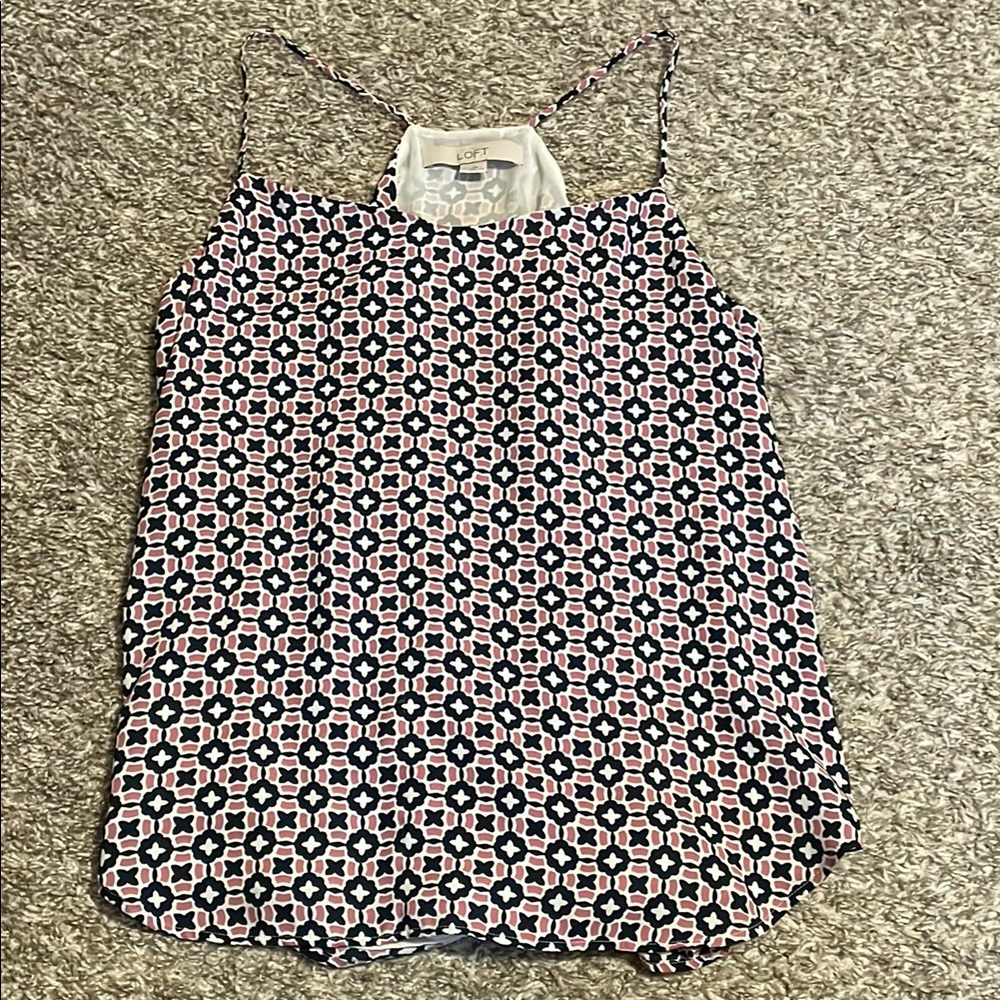 FREE with closet purchase LOFT lined dressy geometric Relaxed Camisole S
